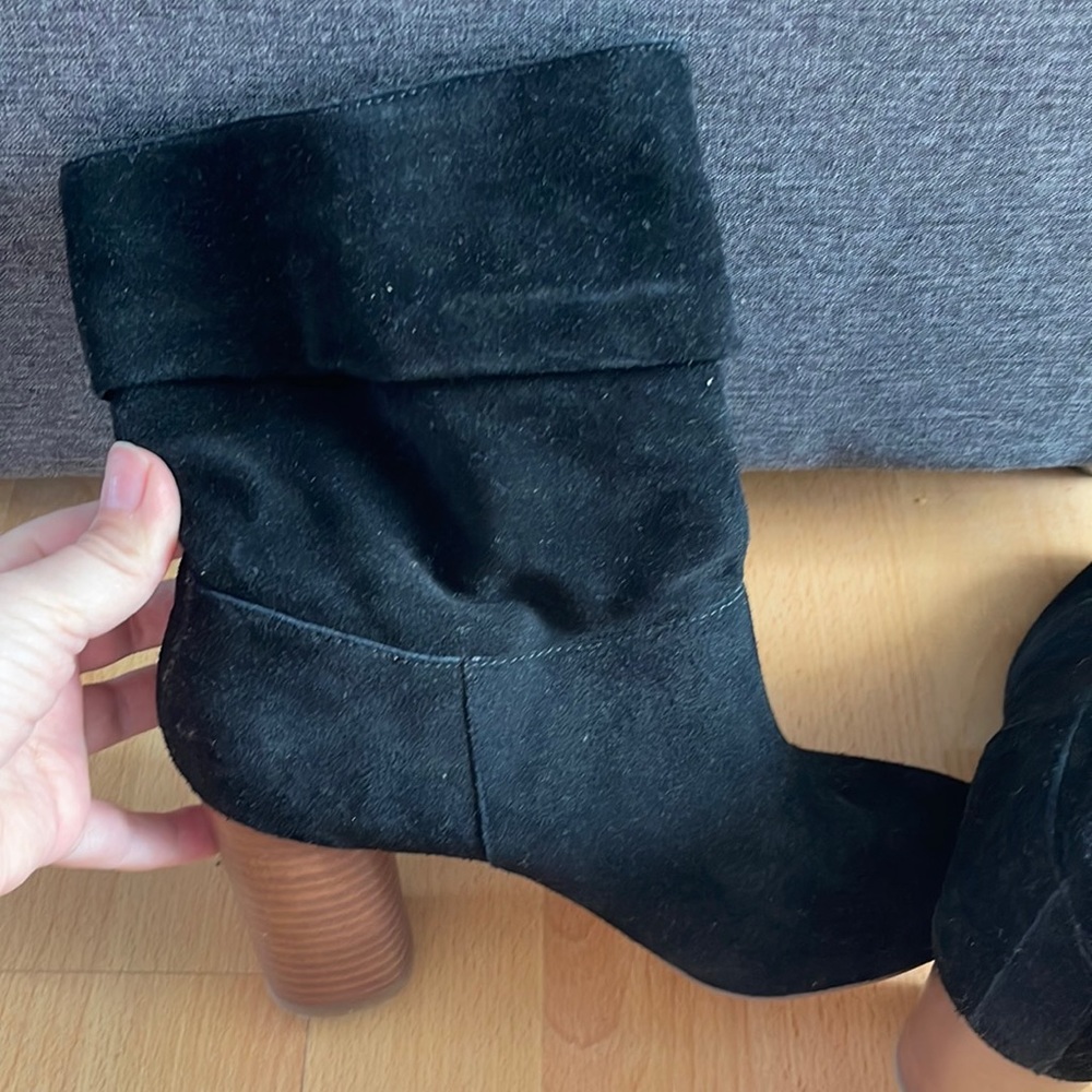 Slouchy black boots